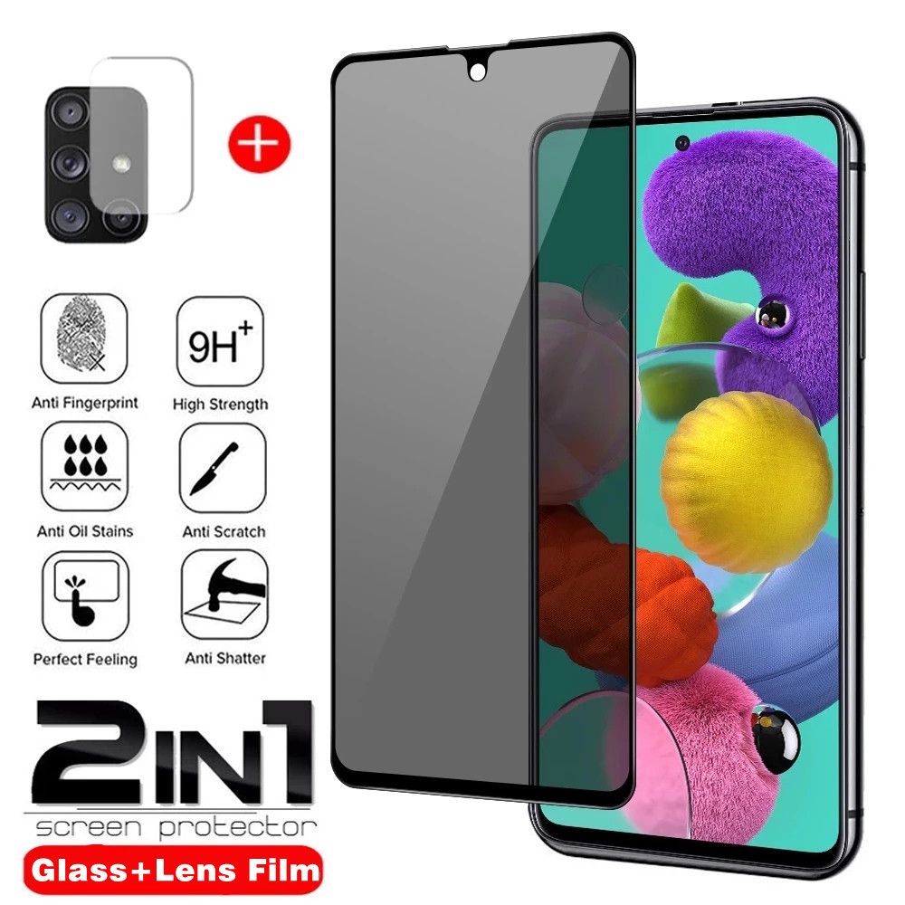 Privacy Tempered Glass For Samsung Galaxy A72 A71 A51 A52 A50 A32 A21S A12 S20FE Screen Protector For Samsung S21 Plus M51 M31S(#For Samsung A32 4G)
