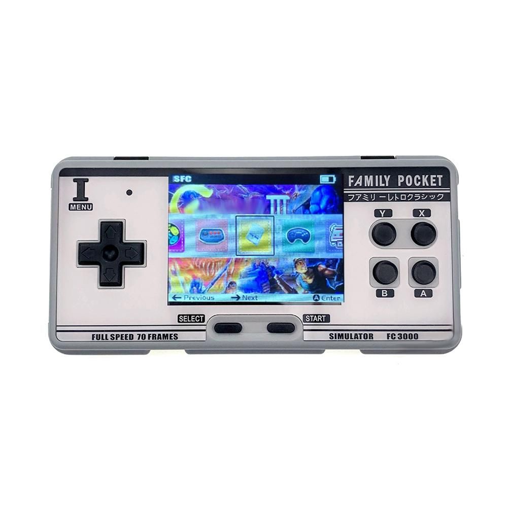FC3000 Classic Retro Handheld Game Console 4000 Games Player IPS Screen Game Console Best Gift-Gray