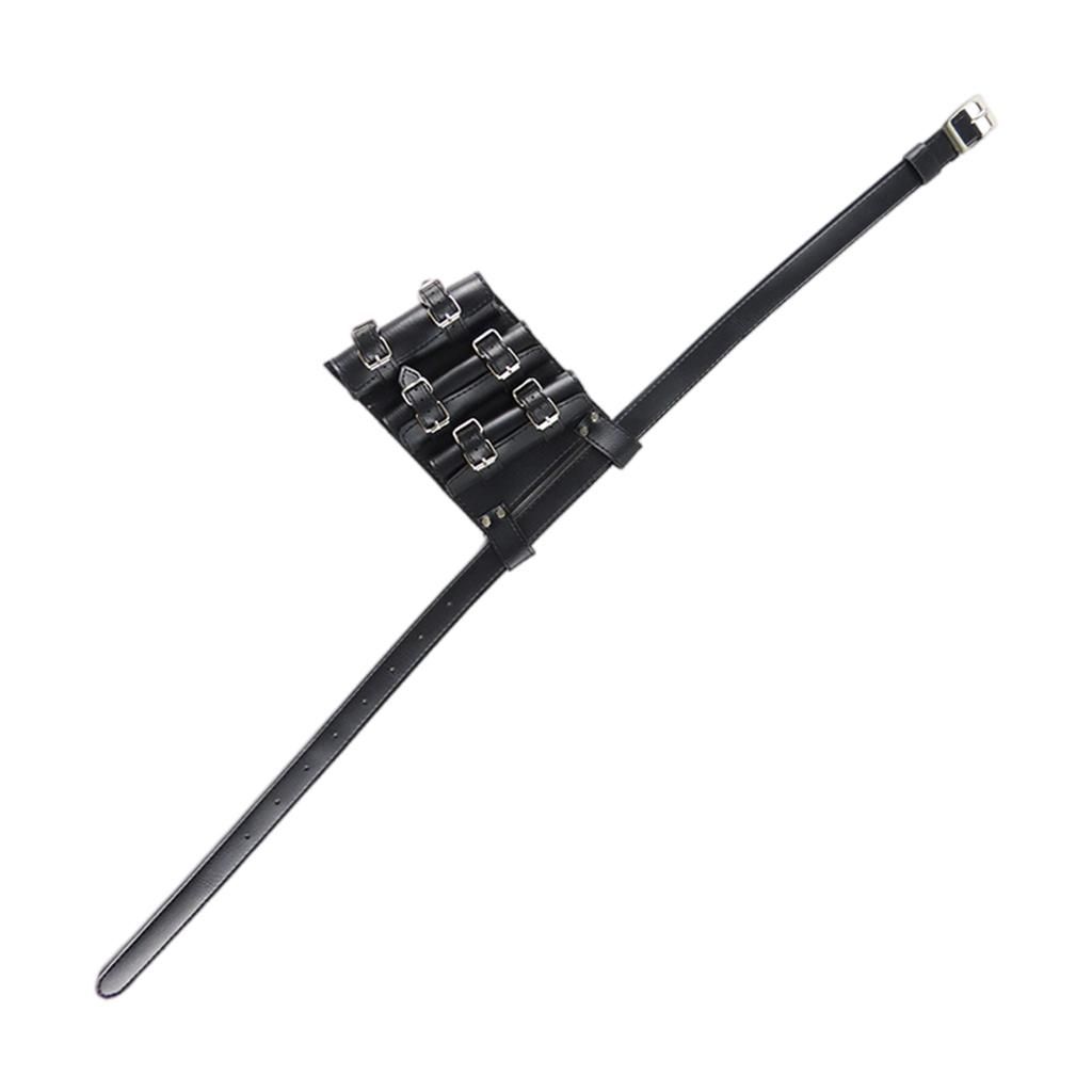 Men Waist Sheath Medieval Viking Knight  Belt PU Three Pieces