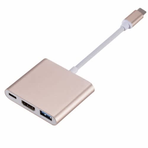 USB 3.1 Type C to HDMI/ USB 3.0/ Type C Female Charger Adapter