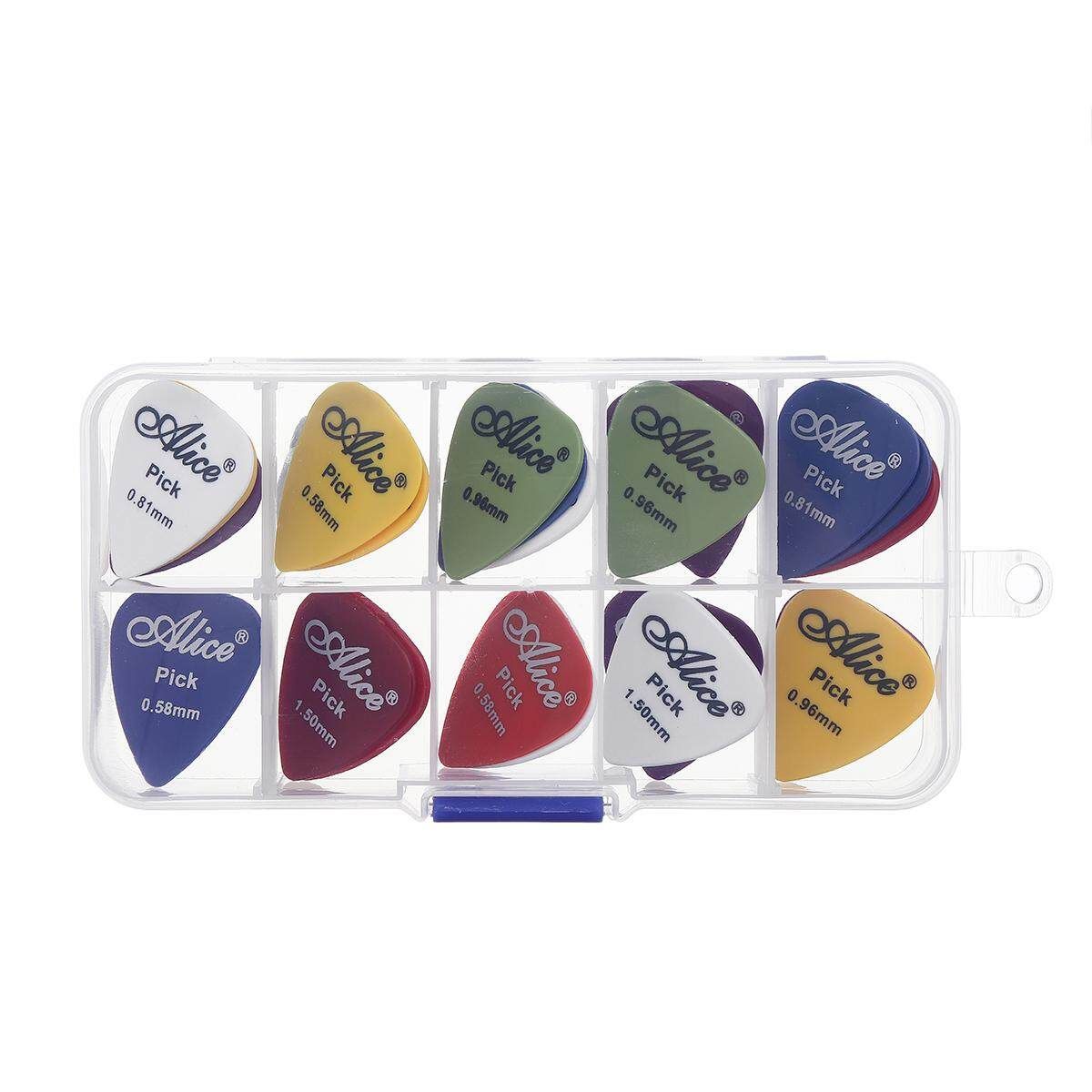 24pcs Acoustic Electric Guitar Picks Plectrums+1 Plastic Picks Box Cases Yellow