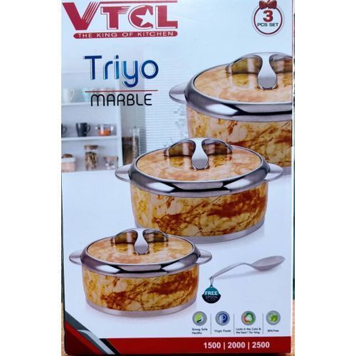 Lovely Insulated Serving Dish Hot Pot- (3 Pcs)