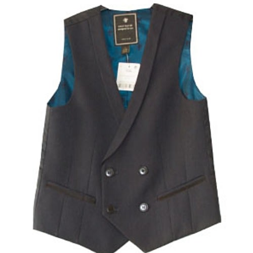 Double-breasted Boys Waist Coats - Navy