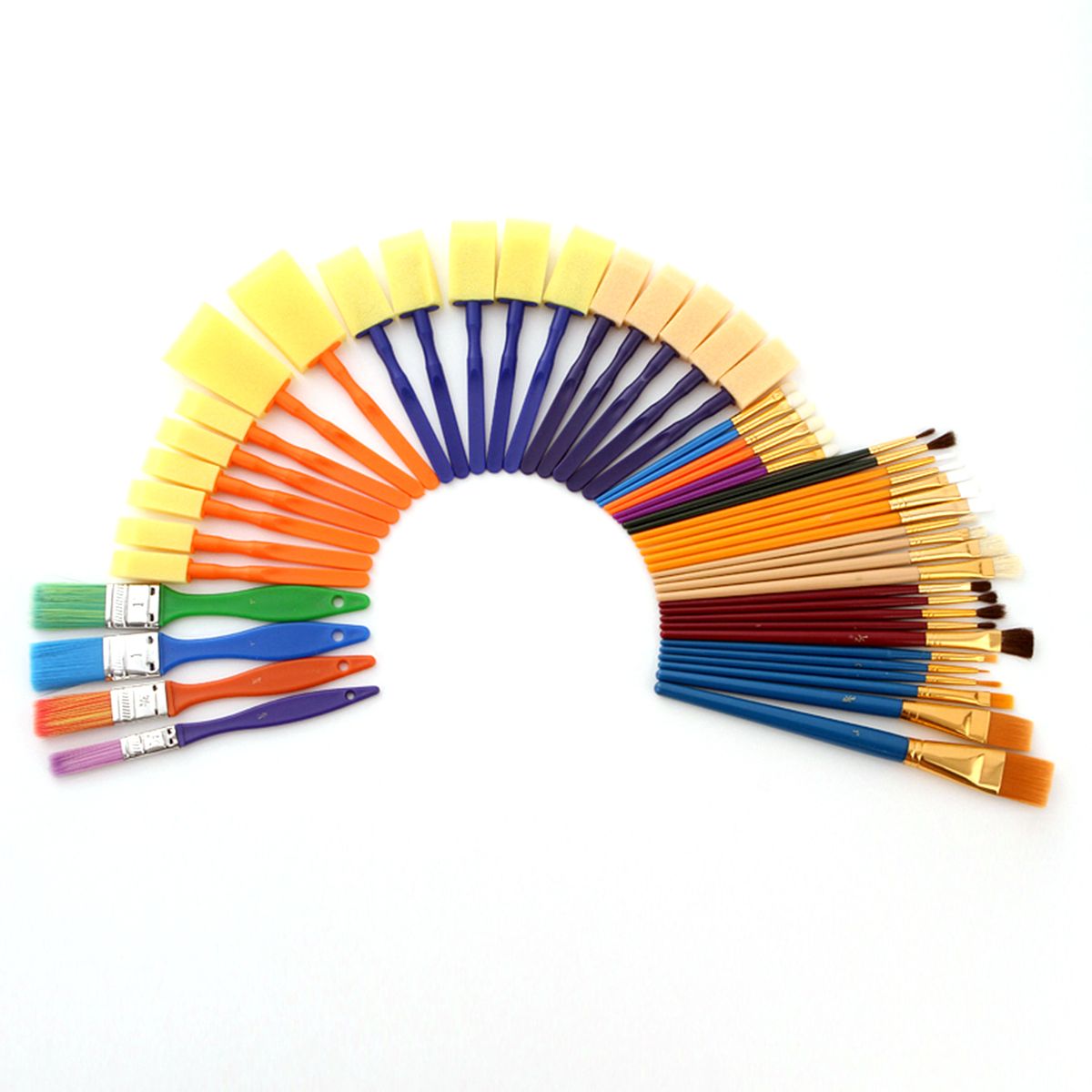 50PCS Paintbrushes All Purpose Washable Paint Brushes Set