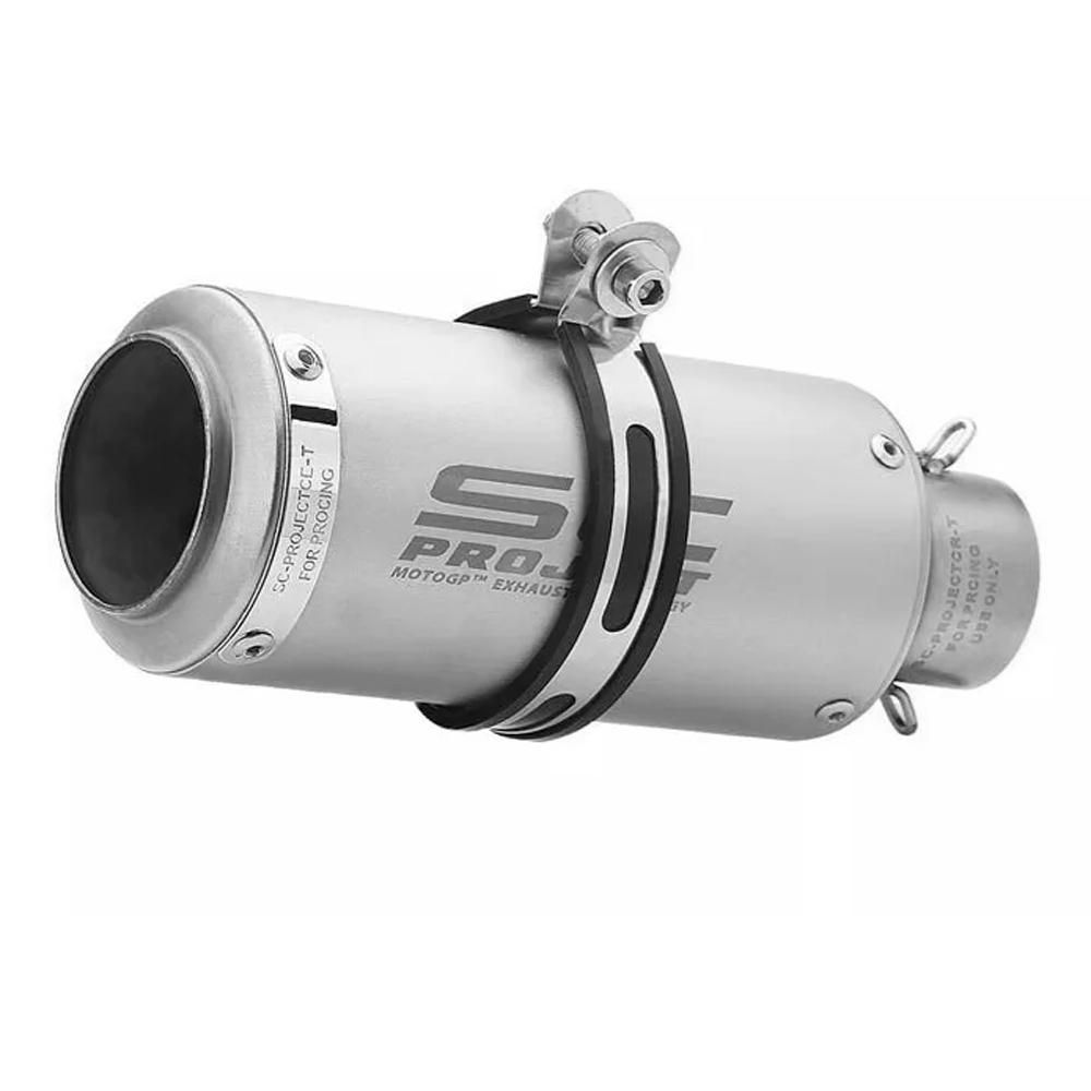 51mm Motorcycle Exhaust Muffler Pipes Stainless Steel Tail Tube High Temperature Resistant Modified Accessories for Motorcycle ATV Dirt Bike