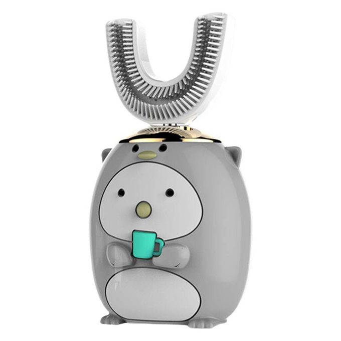 Children Electric Toothbrush Smart Auto  U Gray Penguin 6-14