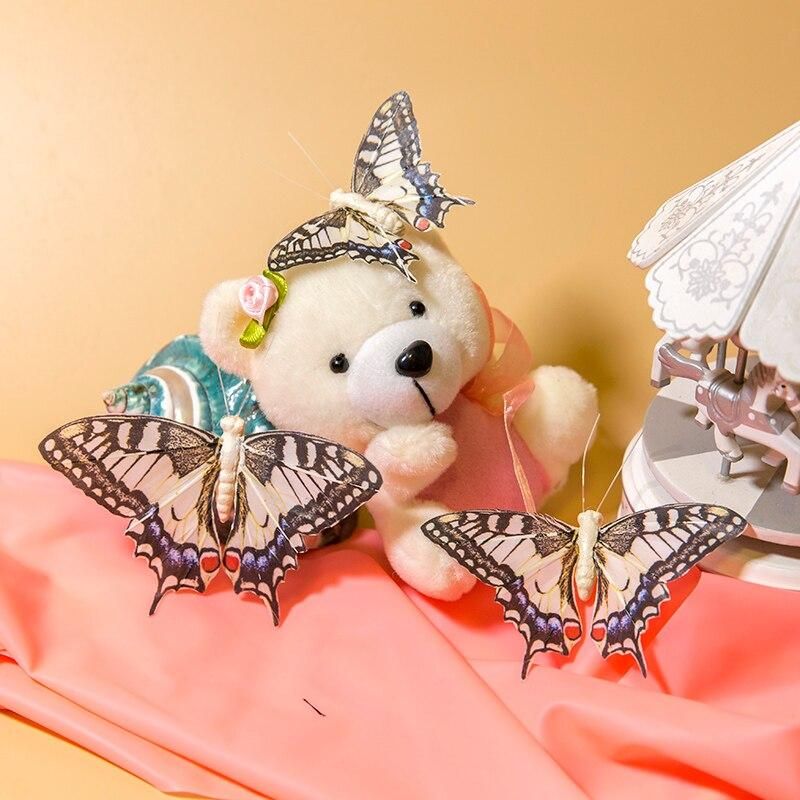 3 Artificial Feather Butterfly Creative Crafts Decoration Decoration Windmill Wedding Garden Home Bedroom Decoration