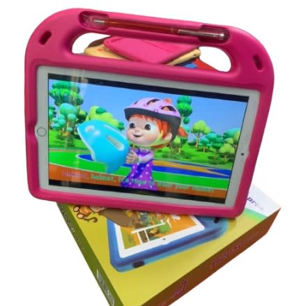 B2050 Pro+ Android Kids Tablet - 256GB ROM - 6GB RAM - 5G Dual Sim - 6000mAh - Pink Cover