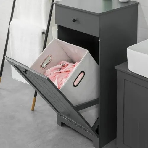 Storage Cabinet Unit With Drawer - Grey