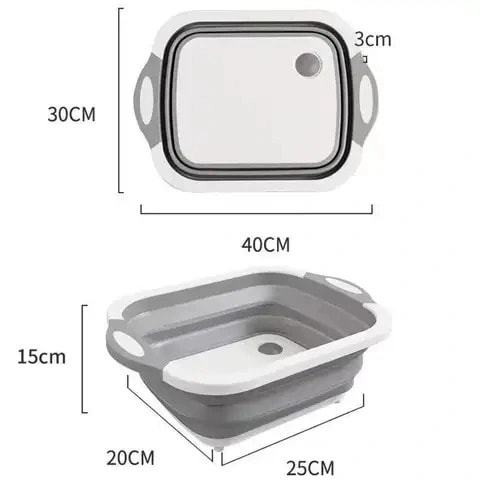 Collapsible Kitchen Drain Basket/ Chopping Board