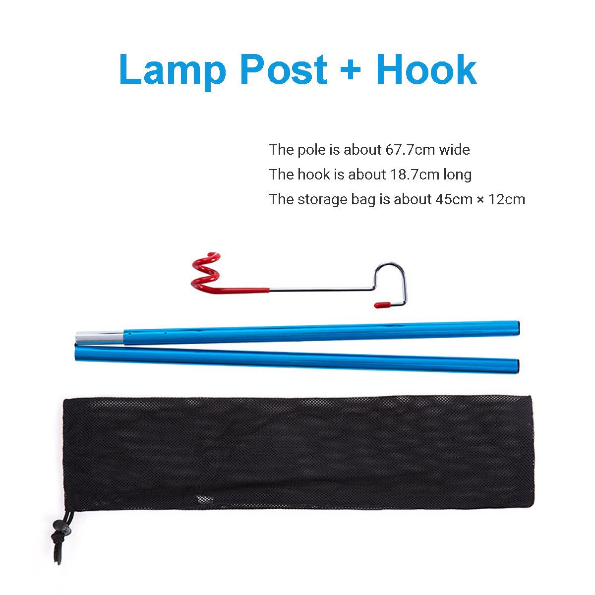 Portable Camping Table Aluminum Alloy Folding Camp Table Lightweight Outdoor For Camping Hiking Backpacking Picnic 1 X Lamp Post + Hook