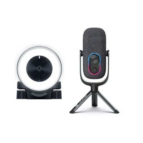 Kiyo Webcam Streaming Bundle With Jlab Jbuds Talk USB Microphone