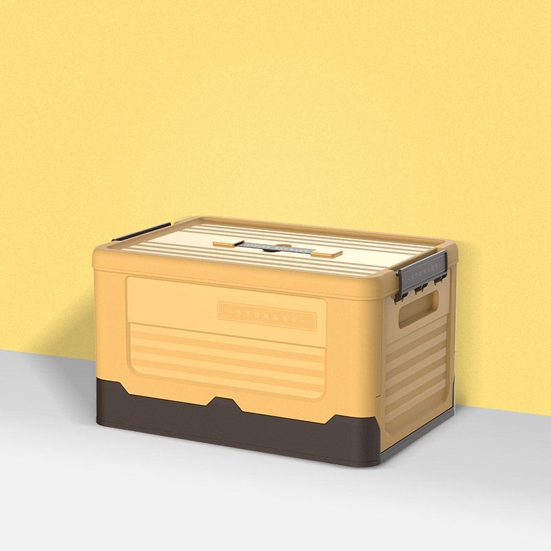 Foldable Plastic Book Storage Box, Color: M Banana Yellow