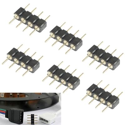 100 PCS 4 Pin Male Connector For RGB LED SMD Strip Light