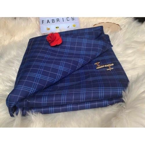 Cashmere  Check Wool Fabric 4 Yards