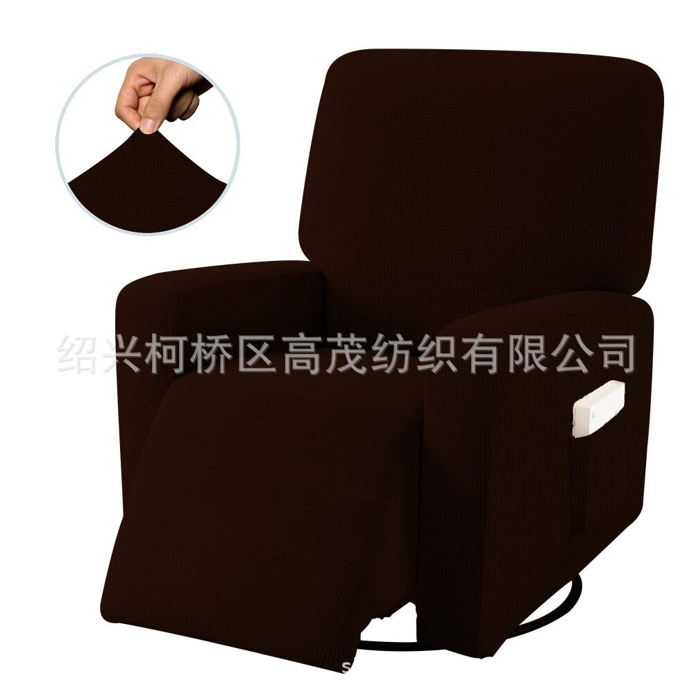 Stretch Recliner Non Slip Chair Sofa Cover Furniture Couch Side Pocket Protector Chocolate