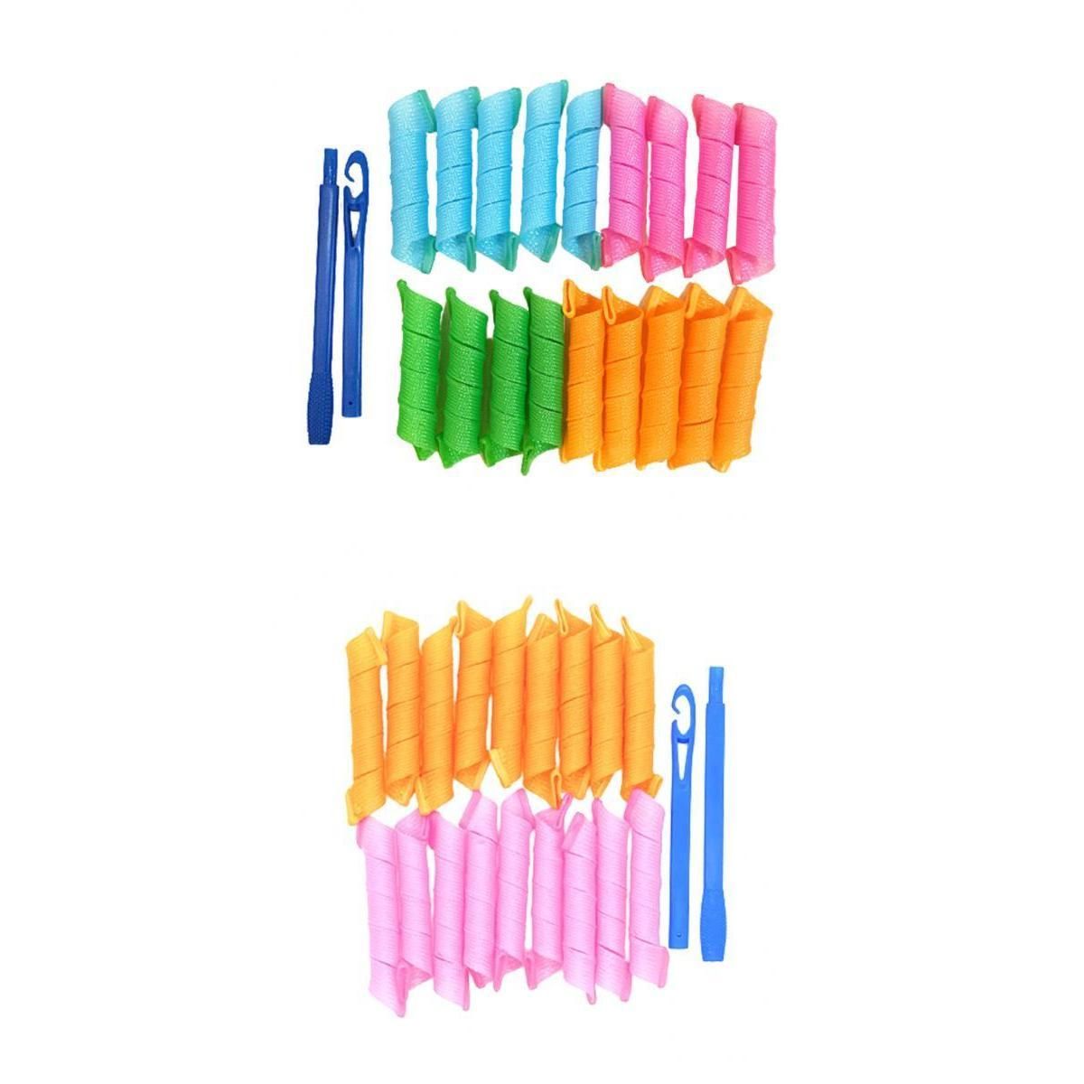 36pcs Curlers Spiral  Diy Styling  With Hooks For