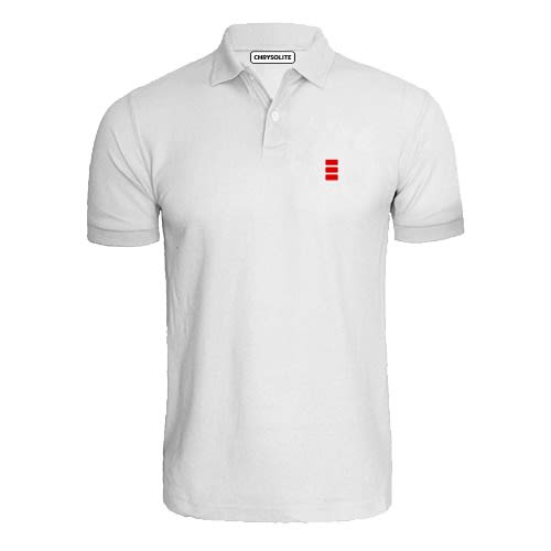 Red Lines Polo T-shirt - White