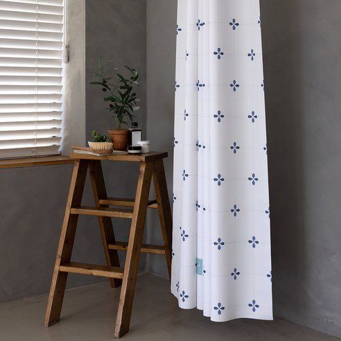 ON Design One Seven Nine Fabric Shower Curtain Majolica