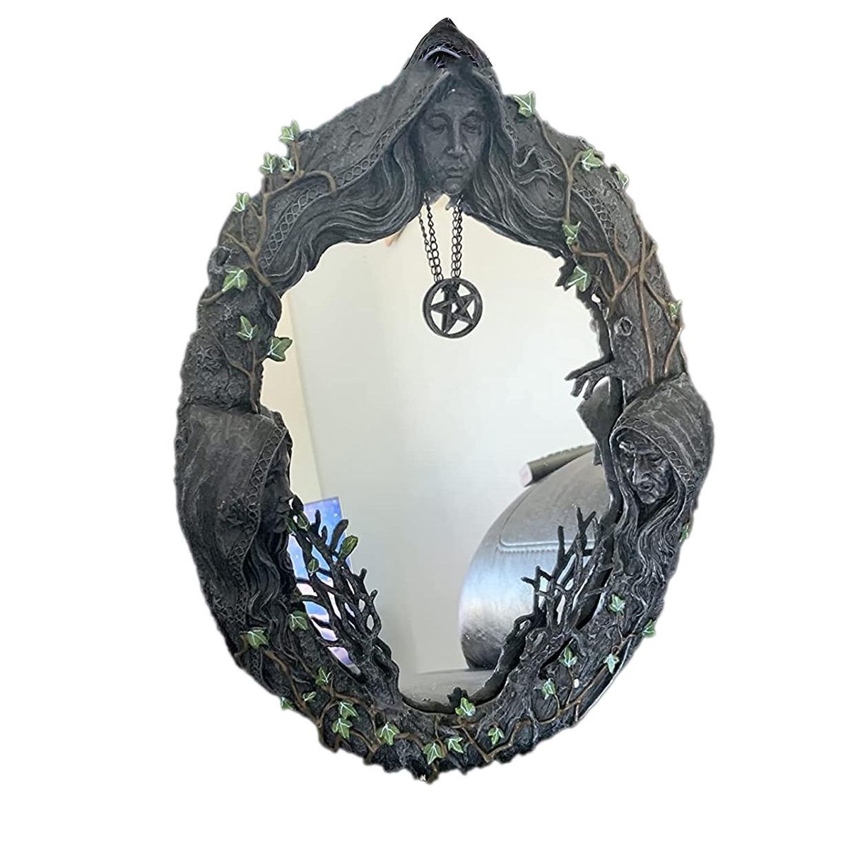 Triple Moon Goddess Wall Mirror Trinity Wall-Mounted Mirror