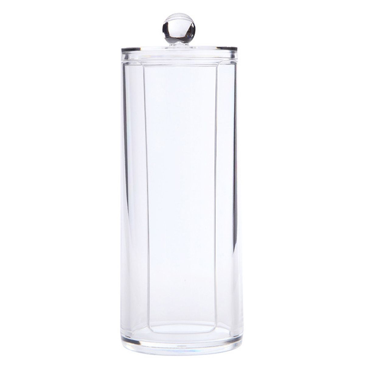 Acrylic Makeup Cotton Pad Holder Dispenser Round Cosmetic