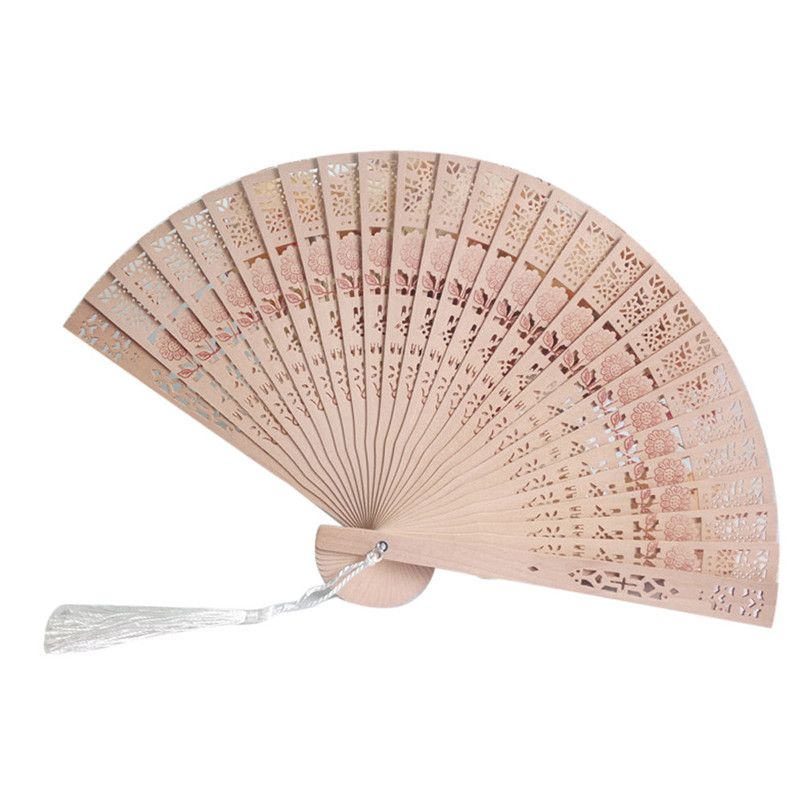 #BL5 1pc Gifts Fans Wedding Ventilador Folding Vintage Fragrant De Hand Hand Chinese Mano Held Favors Carved And Bamboo Fan
