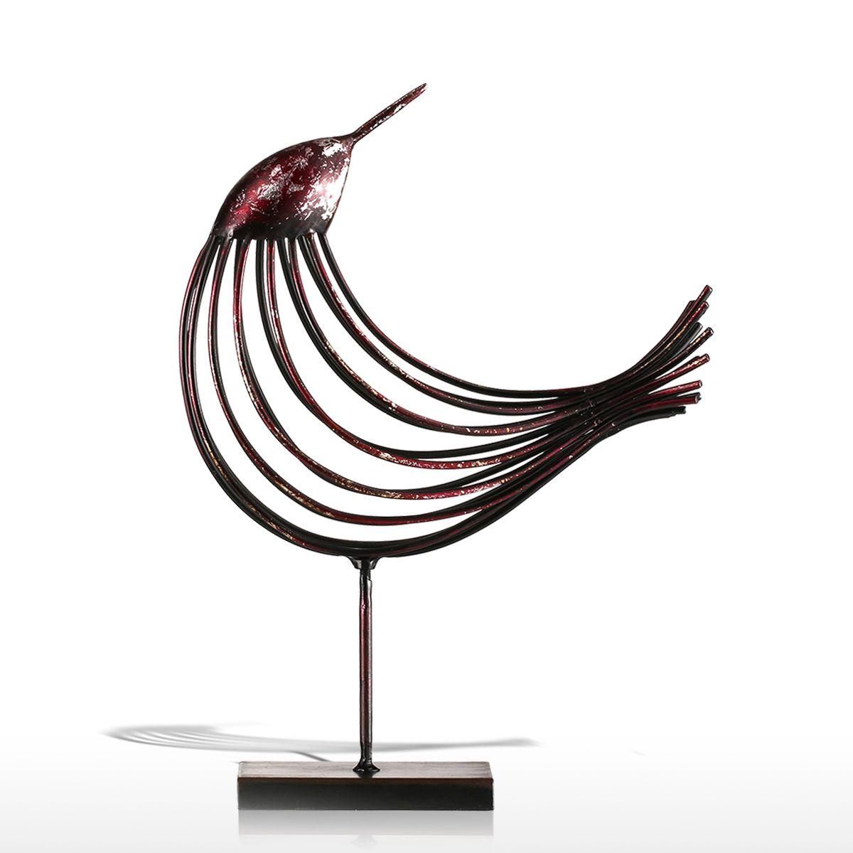 Iron Wire Bird Tooarts Metal Sculpture Home Decoration Creative Sculpture Bird