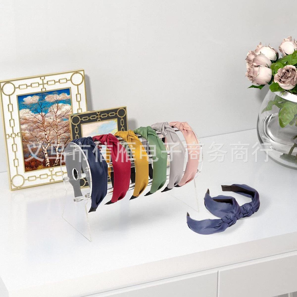 Simple transparent acrylic hair band storage rack hair hoop bracelet display rack hairpin hair ring finishing display rack transparent