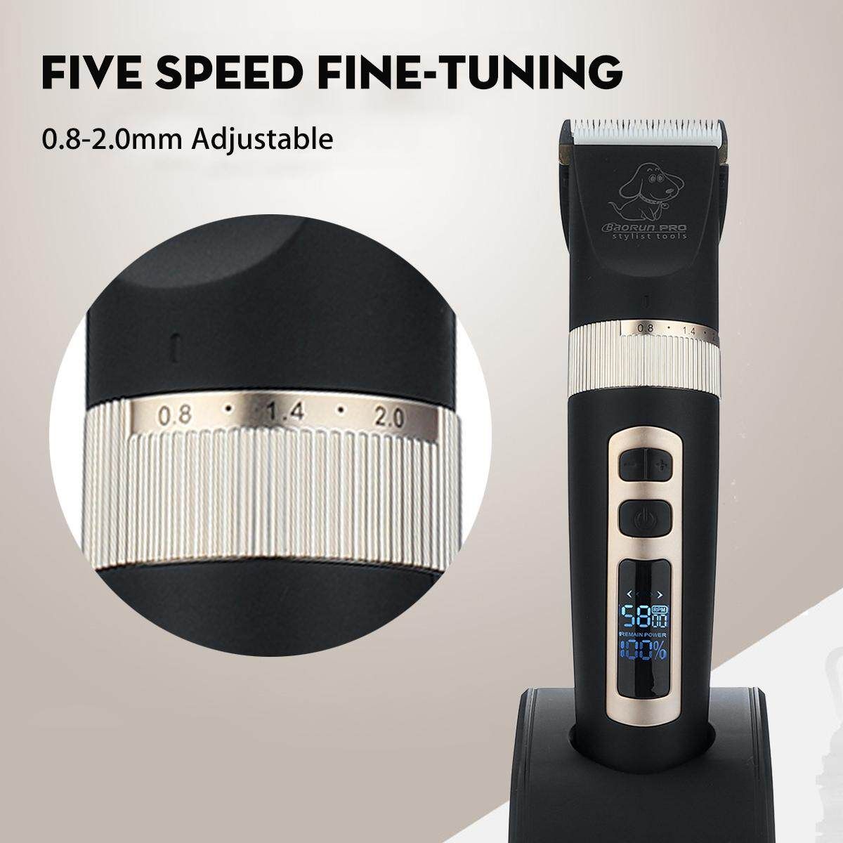 Professional Pet Cat Dog Rabbit Clipper Grooming Electric Chargeable Trimmer Black