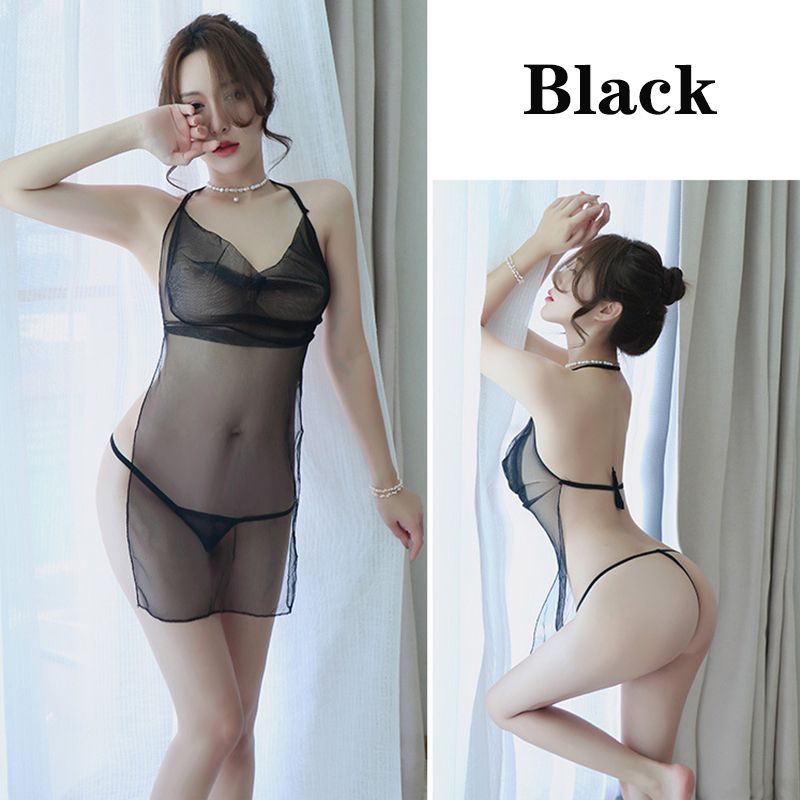 (Black)18  ​Lingerie Women Gauze Large Size Body Boutique Hot  Lenceria