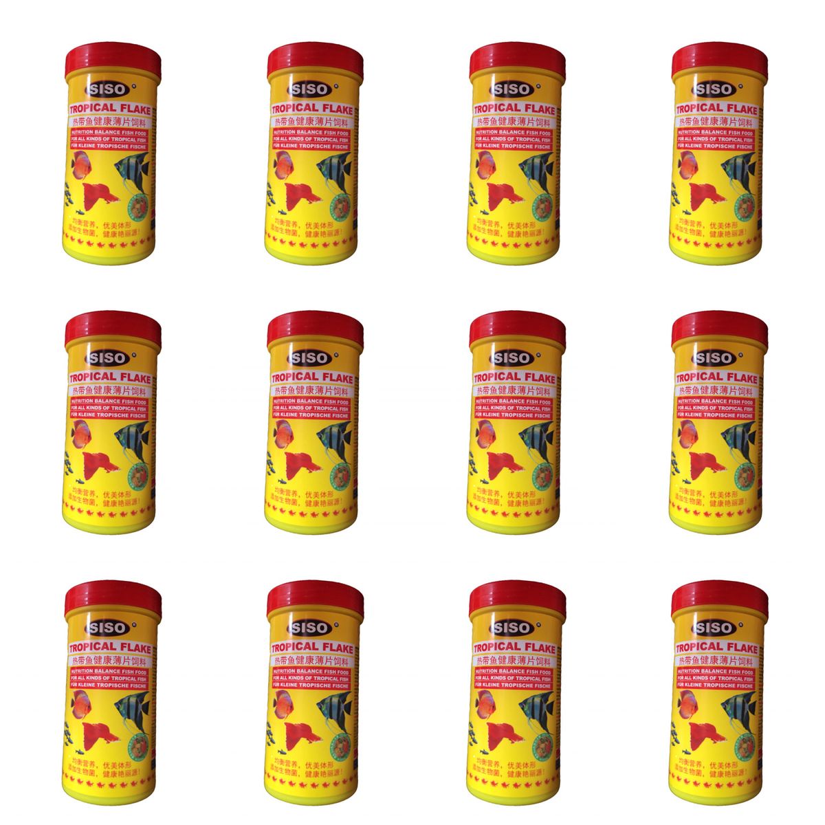 Flakes Type Fish Food For Aquarium Fishes - 50g X 12