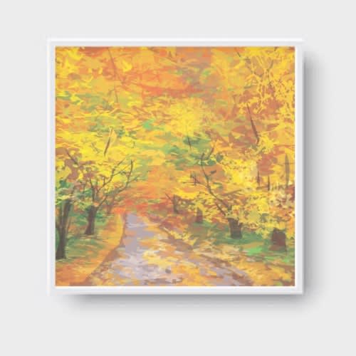 Wall Art Digital Print 30" By 30"-ready To Hang Plain White Glass Frame 3007