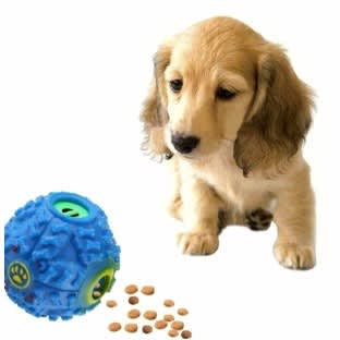 Squeaky Pet Dog Iq Treat Toy Ball 0.005