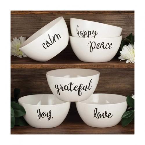 Ceramic Bowl With Inspirational Words