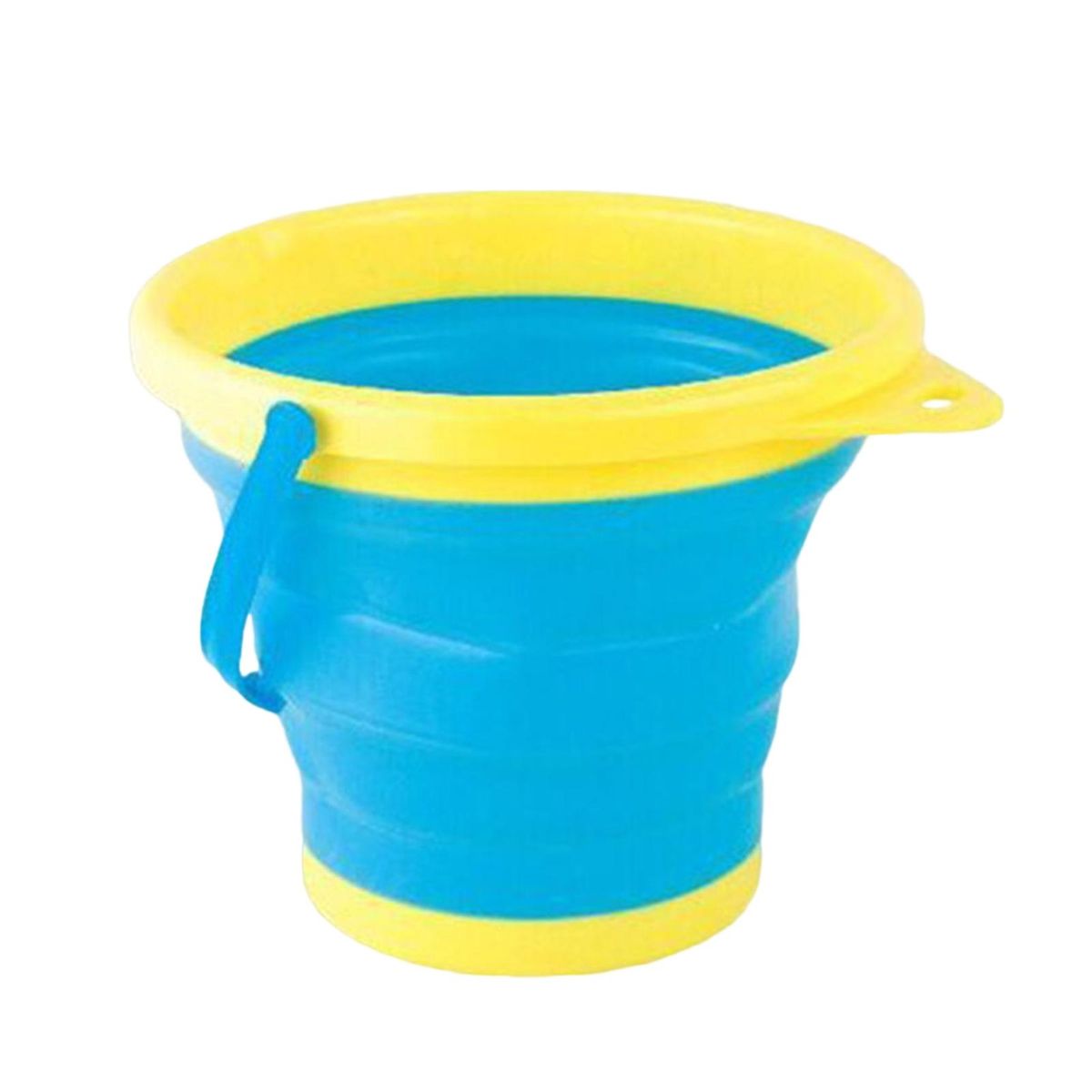 Folding Bucket Summer Beach Folding Bucket Blue