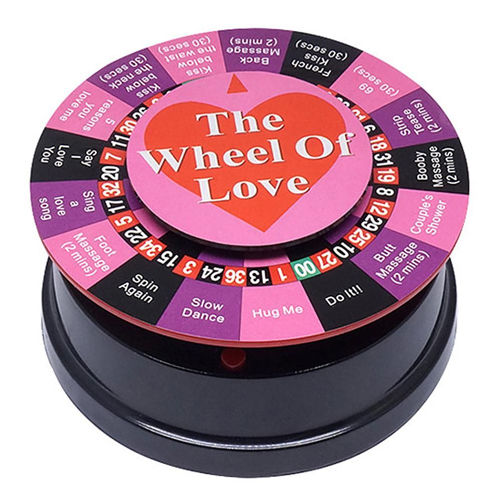 Mini Wheel of Love Wheel of Fortune with 17 Ways for Playing Games Portable Party Game Gift Set Bundle