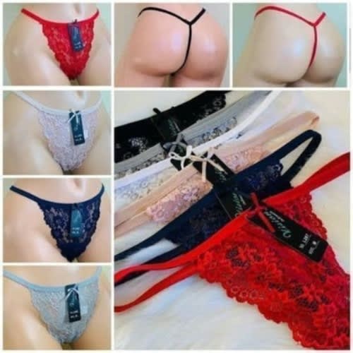G-string Thong Lace Panties - 6pcs