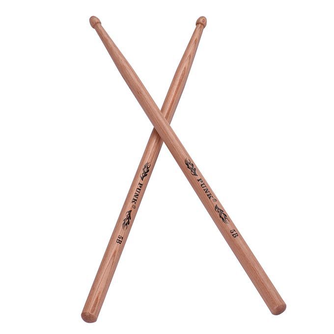 One Pair Of 5B Wooden Drumsticks Drum Sticks Hickory Wood-5B