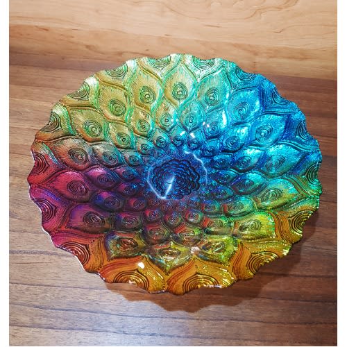 Turkish Handmade Decorative Glass Bowl - Silver