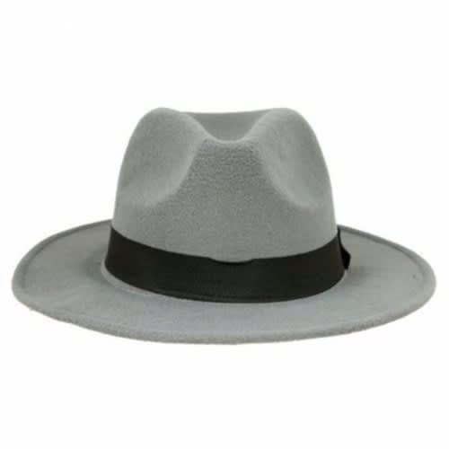 Wide Brim Cowboy Hat - Grey