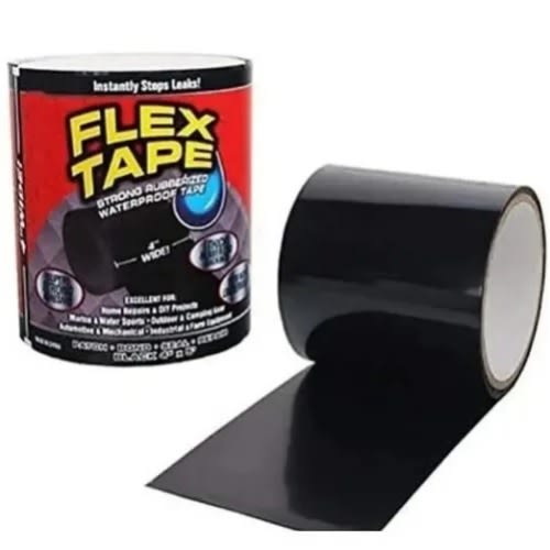 Flex Tape 4"x 5" Wide Strong Rubberized Waterproof Tape - Black
