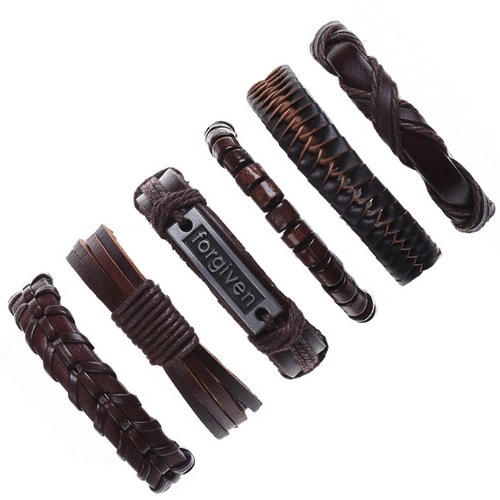 Unisex Braided Bracelets - Set Of 5