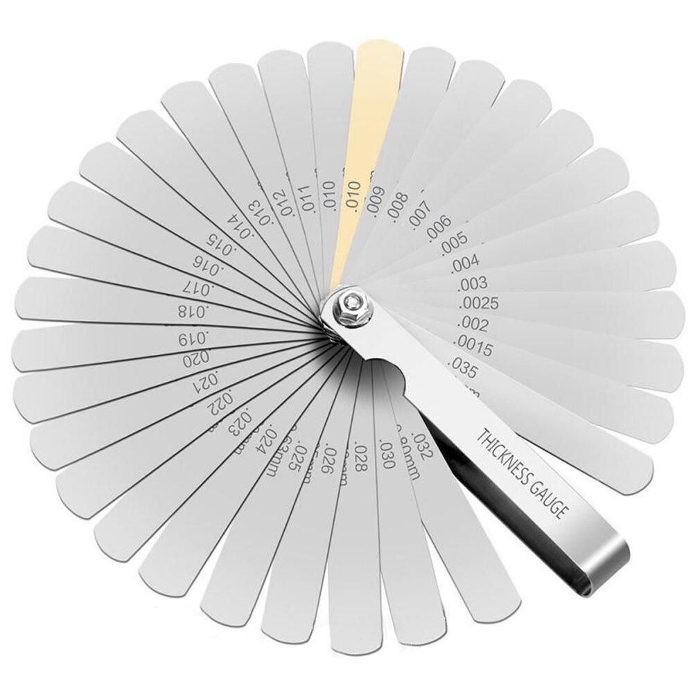 32/20/17 Blades Metric Feeler Gauge High Precision 0.04-0.88 Thickness Gages Gap Filler Feeler Gauges Woodworking Measuring Tool