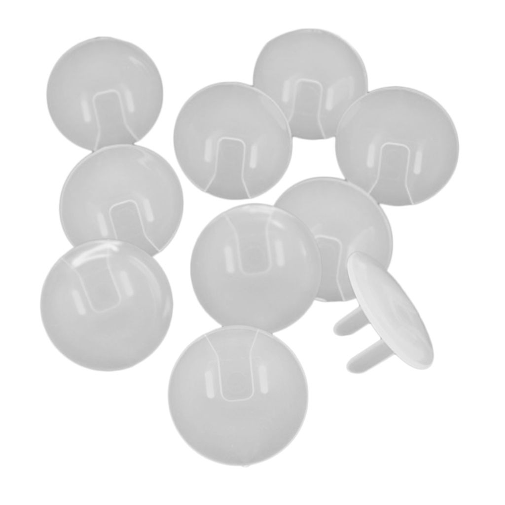 10Pieces Safety Outlet Plug Covers For Baby Proof Electric Shock 3 Pin