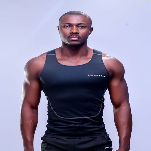 Men's Skintight Training Tank Top - Black