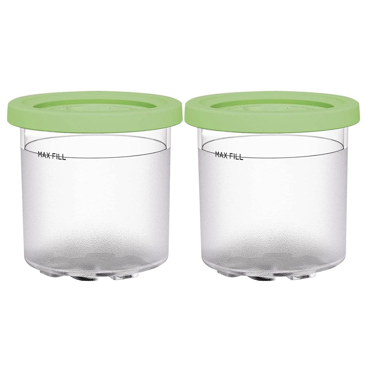 2PcsSet Ice Cream Jar Freezer Food Ice Cream Pin Jar Green