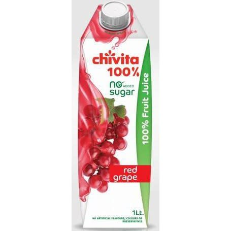 100% Red Grape Fruit Juice - 1L &times;10 Pieces