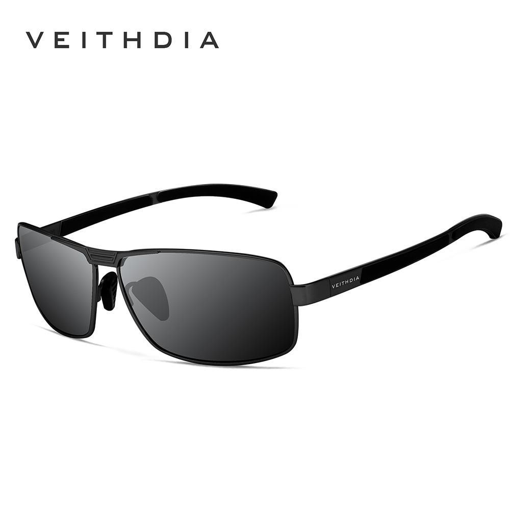 Men's Sunglasses Square Frame Polarized UV Sunglasses Black