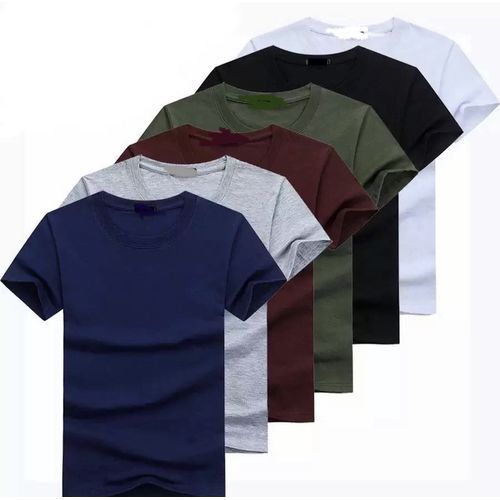 6 SET Plain Unisex  Round Neck Polo Tee T Shirt