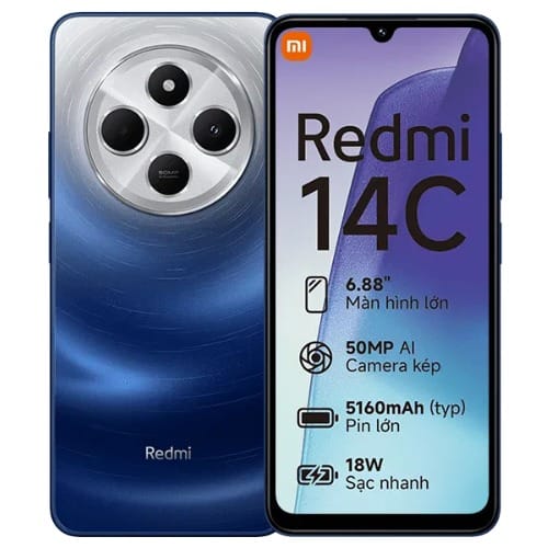 Redmi 14C - 6.88" - 6GB RAM - 128GB ROM - 4G LTE - Dual SIM - Fingerprint - 5160mAh - Blue